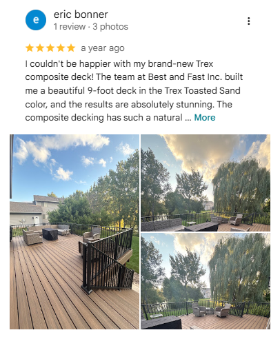 Google review by Eric Bonner, five stars